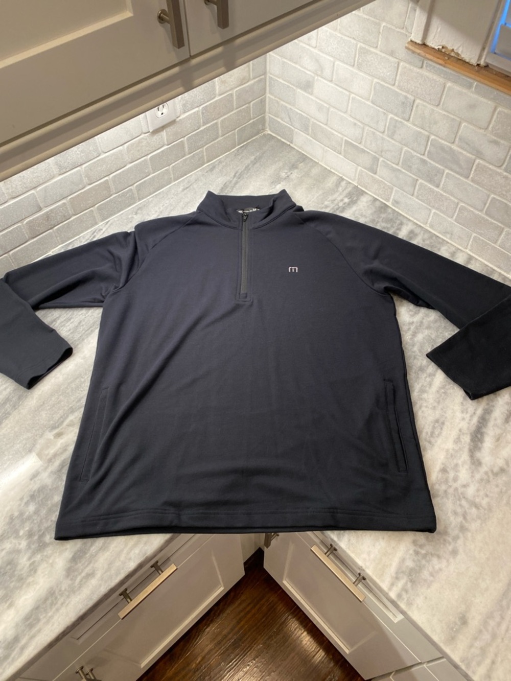 Travis Mathew Black Quarter-Zip Pullover
